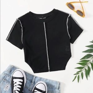 SHEIN: Asymmetrical Crop Tee